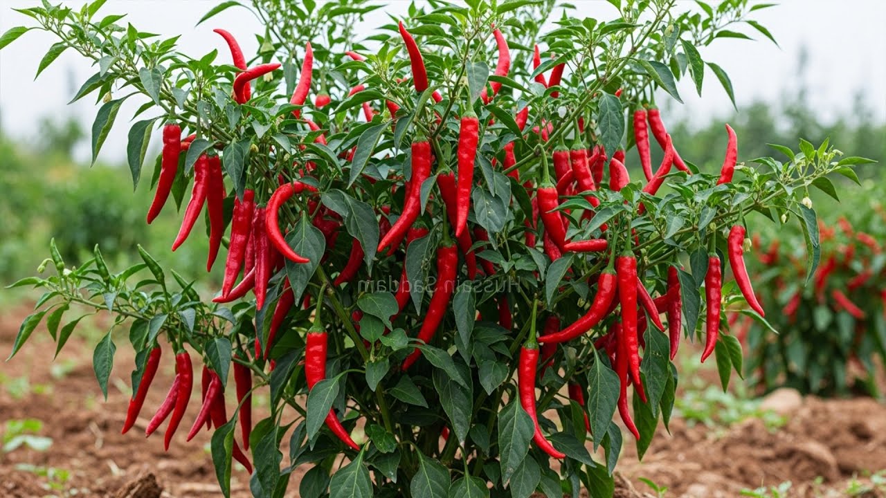 Grow chili plants from fruit using bananas and eggs get huge harvests