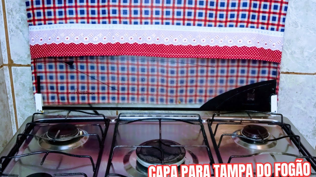 Capa para Tampa de Fogão de 5 Bocas sem Viés