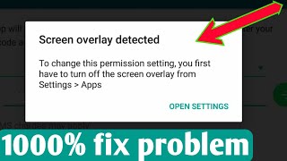 How to fix screen overlay detected 1000% Solved promises screenshot 5