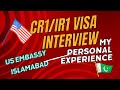 Ir1 us spousal visa interview experience at us embassy islamabad cr1 greencard interview pakistan
