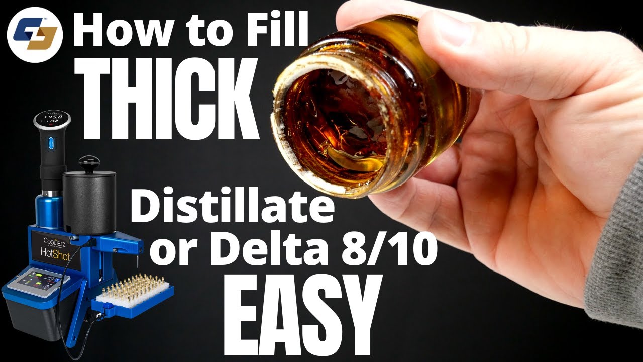 How to Fill THICK Distillate / Delta 8 - CoolJarz HotShot 1500 Cartridge Filler