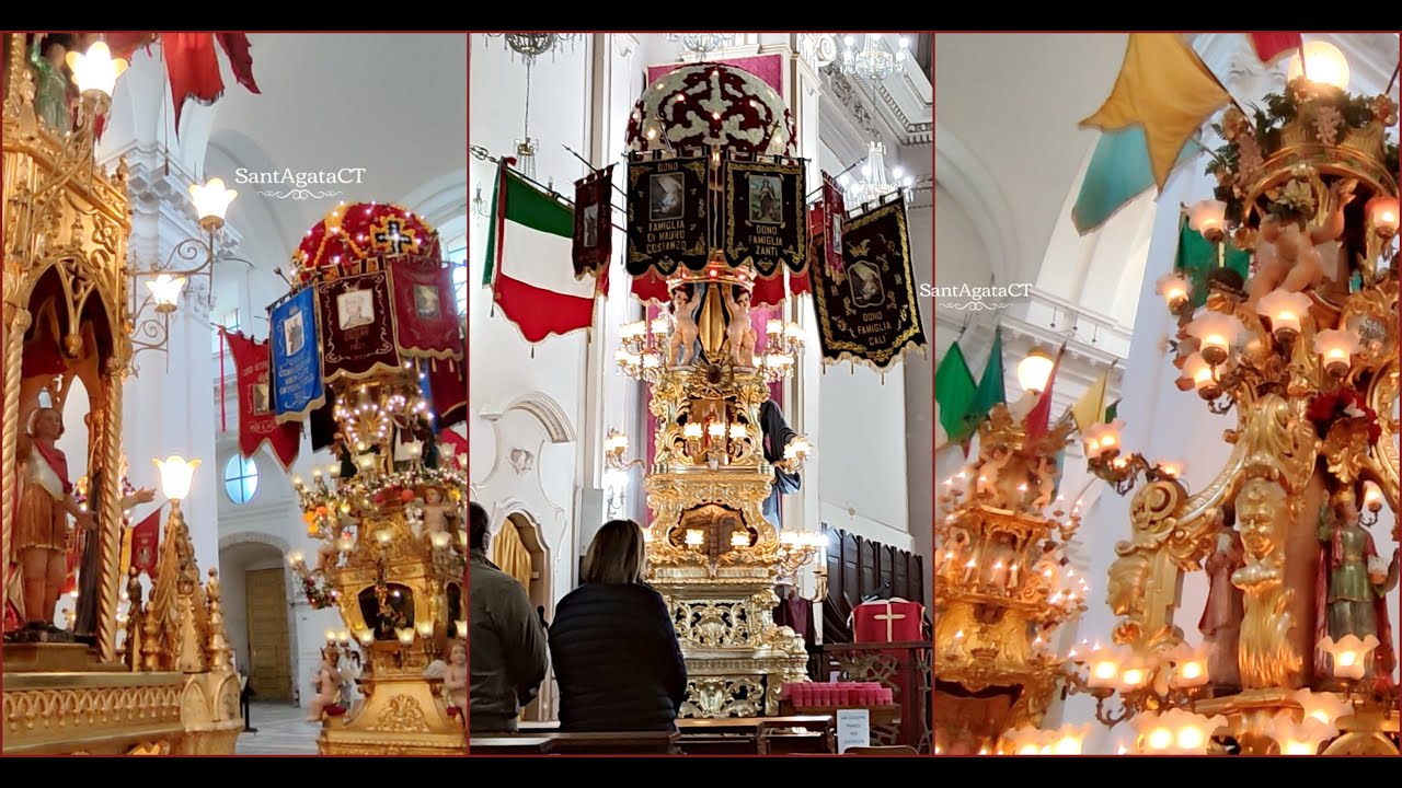 3 Febbraio 2022 Catania - Offerta della cera - Candelore in chiesa