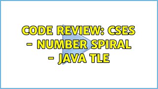 Code Review: CSES - Number Spiral - Java TLE (2 Solutions!!)