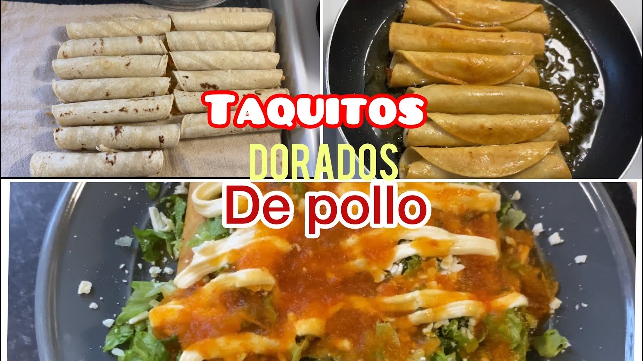Como hacer taquitos dorados de pollo YouTube