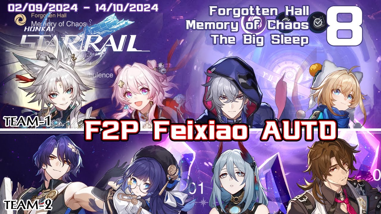 Memory of Chaos 8 - F2P - Auto - Feixiao + Dr.Ratio - The Big Sleep -  นิทราไม่รู้ตื่น Honkai: Star Rail | HoYoLAB