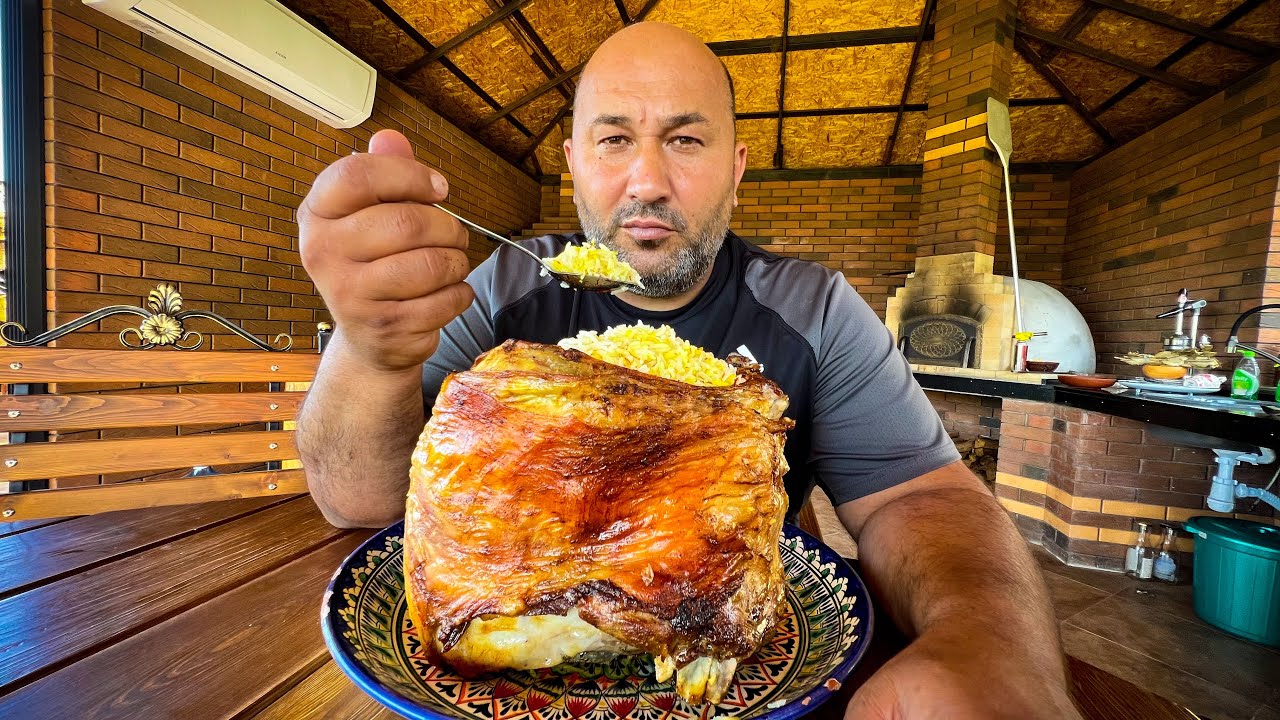 Merchant pilaf in lamb, baked in a home oven YouTube