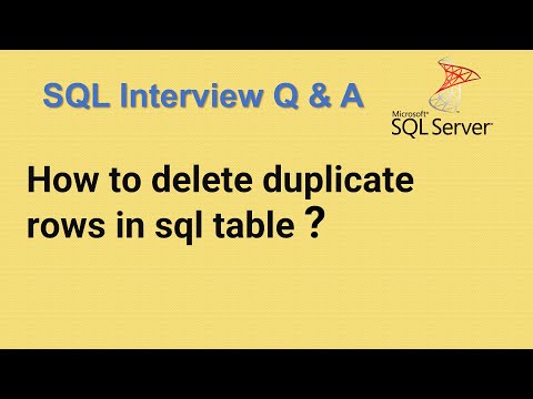 How to delete duplicate rows in sql | How to delete duplicate records from a table in SQL