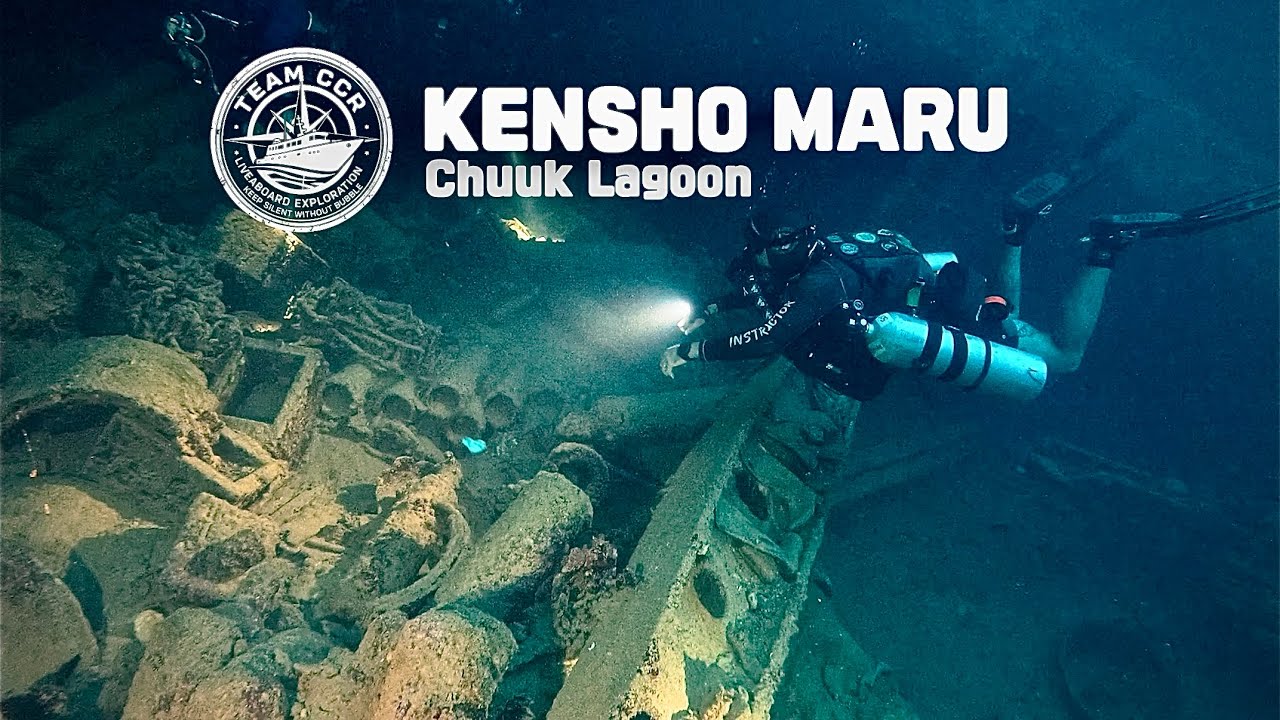 ep.04 Chuuk(Truk) Kensho Maru. 6기통 디젤엔진과 3층구조 기관실. TeamCCR WWII Wreck & CCR & Deco