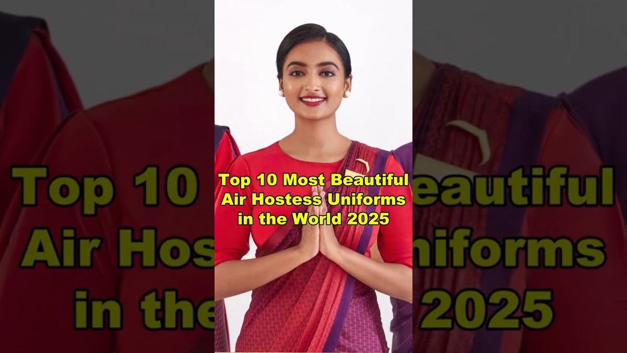 Top 10 Most Beautiful Air Hostess Uniforms in the World 2025 ✈️💃|#shorts #shortsfeed #viral