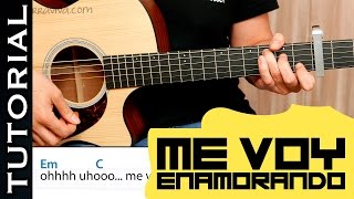 Video voorbeeld van "Cómo tocar Me Voy Enamorando en guitarra tutorial acordes"