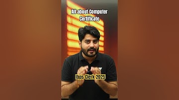 All about Computer certificate IBPS CLERK 2025 #ibpsclerk2025 #vishalsirog ￼