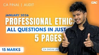 Information Professional Ethics Revision - CA Final Audit January 2026 - CA Sagar Jain Guide