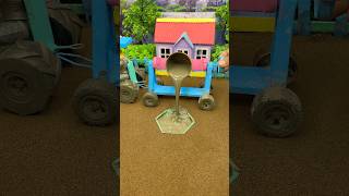 😱 Mini Tractor Making Strong Cement Pillar | Amazing Construction Machine #shorts #youtubeshorts