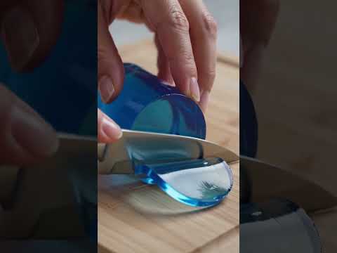 Ai cutting through glass square by Ai shorts videos 