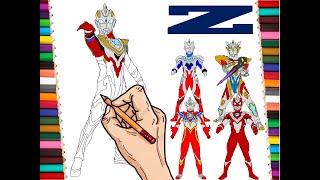 ULTRAMAN Z ALL CHARACTER  ----  Belajar Menggambar dan Mewarnai (Draw and Color) ULTRAMAN Z screenshot 4