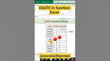 Edate🛑 #excel #excelhacks #shortvideo #exceltips #exceltricks  #365 #excelshorts #shorts #short