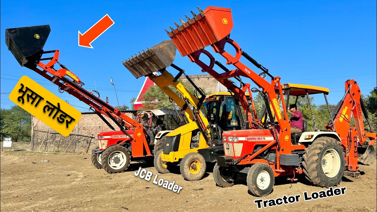 Loder Syraj क्या कमाल की चीज़ है ये Telescopic Loader on Swaraj 963 FE 4x4 Tractor ...
