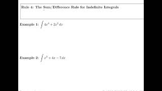 6. Antiderivative Rule 4
