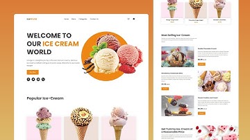 HOW TO CREATE A TASTY & FULLY RESPONSIVE ICE CREAM WEBSITE USING HTML, CSS & JAVASCRIPT 🍦✨