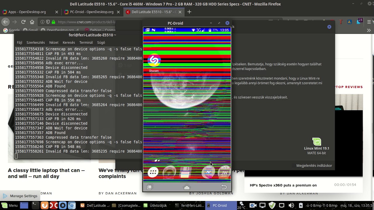 PC-Droid 1.0 error on Dell latitude e5510 & Leagoo P1 Pro