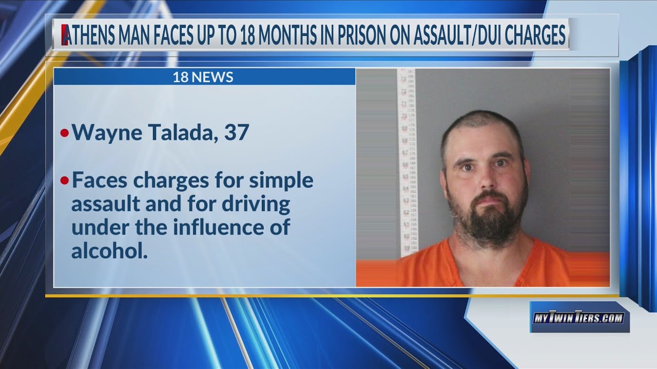 Athens man faces up to 18 months in prison on assault/DUI charges - YouTube