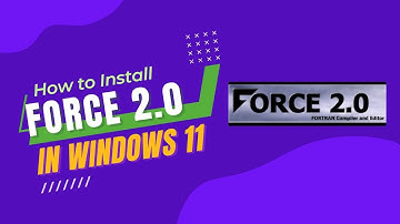 How to install Force 2 on Windows 11 | Write and run FORTRAN Program |