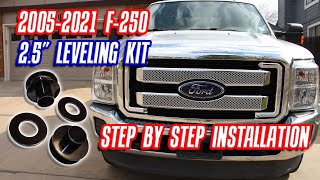 How to install Superlift f250 2.5' leveling kit - Ford F-250 / F-350 super duty 2005-2023 part 40007 by Mile High Campers 10,190 views 1 year ago 8 minutes, 52 seconds