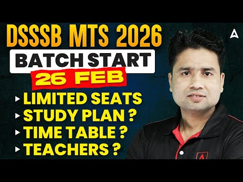 DSSSB MTS New Vacancy 2026 | DSSSB MTS Syllabus, Study Plan & Time Table | Complete Details