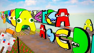 Spanish vs English Alphabet Lore CARS vs WALLS | Teardown