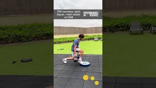FFE Isometric Split Squat + heel raised  w/ 2DB
