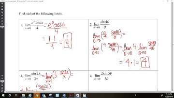 PHS AP Calculus AB Limits of Trig Functions Part III