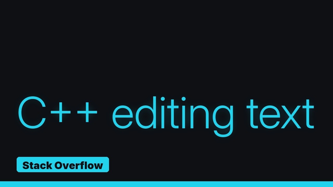 Simple text editing program in C++ - YouTube