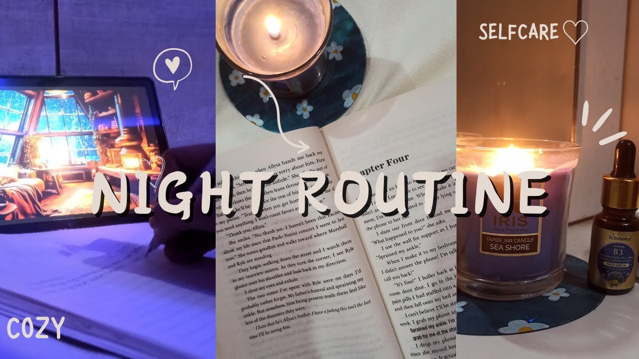 cozy night routine🤍 |night routines aesthetic☁️#aesthetic - YouTube
