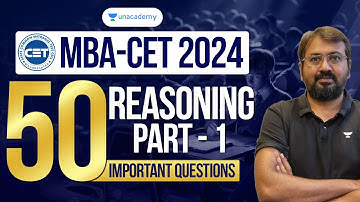 MBA CET 2024 | Reasoning | 50 Important Questions | Part -01 | Ronak Shah