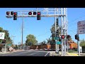 BNSF 4423 Manifest South and Light Rail, 21st St and Freeport Blvd. Railroad Crossing, Sacramento CA