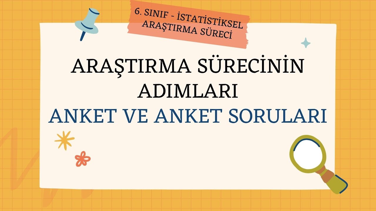 2. Araştırma Süreci ve Anket - 6. Sınıf - Matematik - İstatistiksel Araştırma Süreci