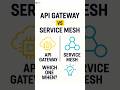 API Gateway vs Service Mesh Which One When ? #softwarearchitect #programming #education