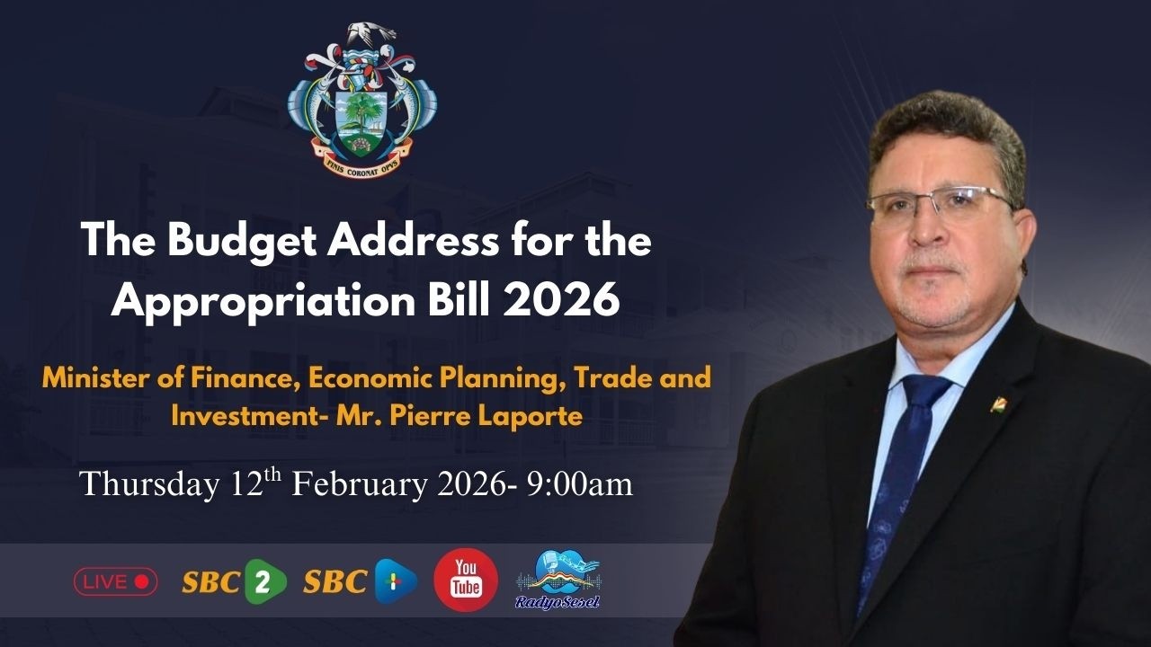 SBC LIVE | BUDGET ADDRESS FOR THE APPROPRIATION BILL 2026 – MINISTER PIERRE LAPORTE-12.02.2026