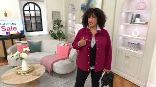 Isaac Mizrahi Live! Estate Mixed Media Quilted Jacket w/ Lining on QVC screenshot 5