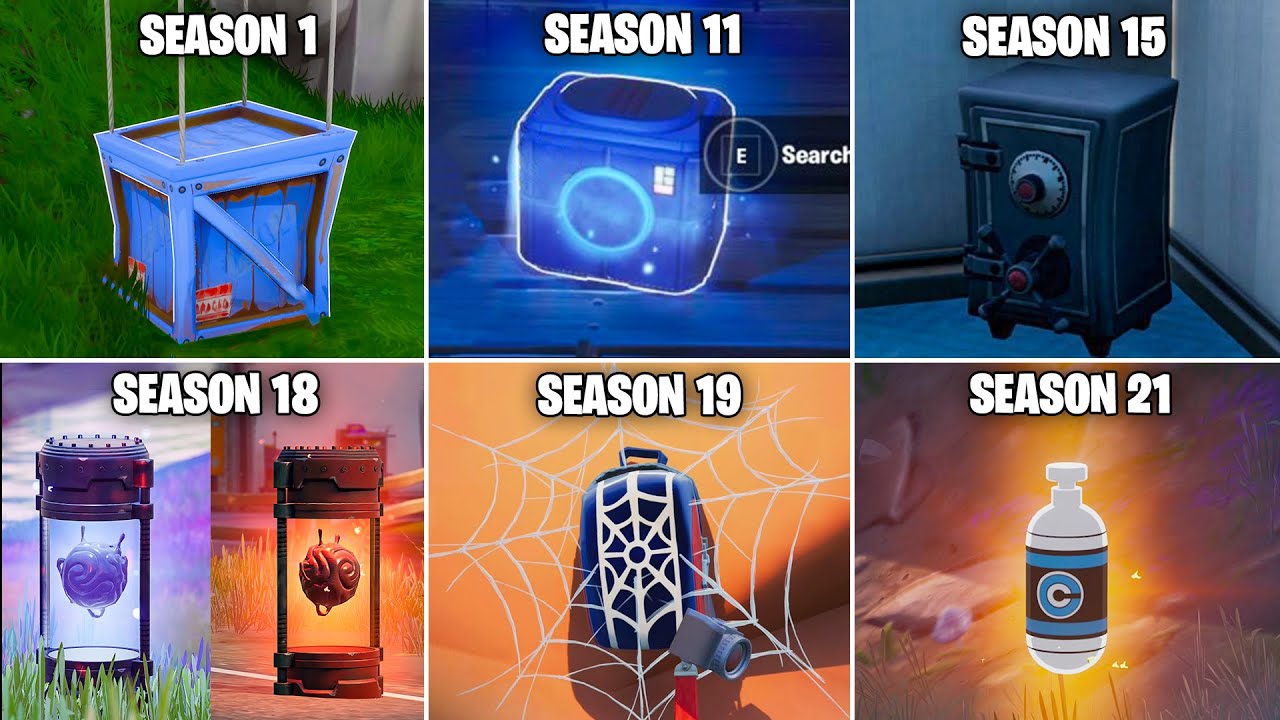 Evolution of All Loot Containers in Fortnite (Chapter 1 Season 1