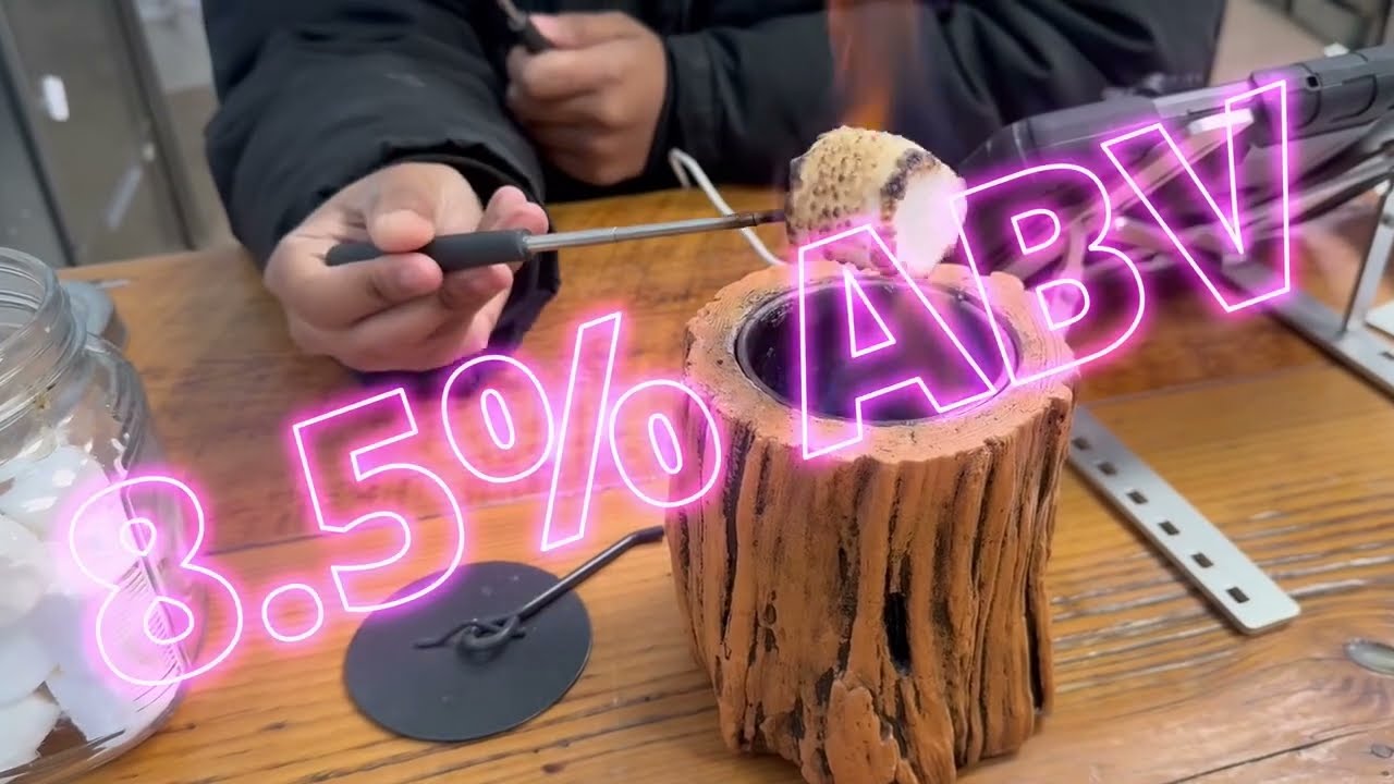 Rye Whiskey Barrel Aged Nitro S’More Porter - The Burnt Marshmallow Brewery, Petoskey MI.