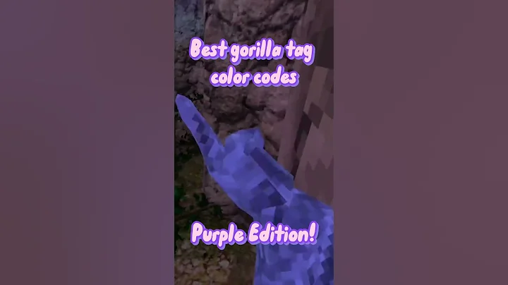 The best gorilla tag color codes (Purple Edition)