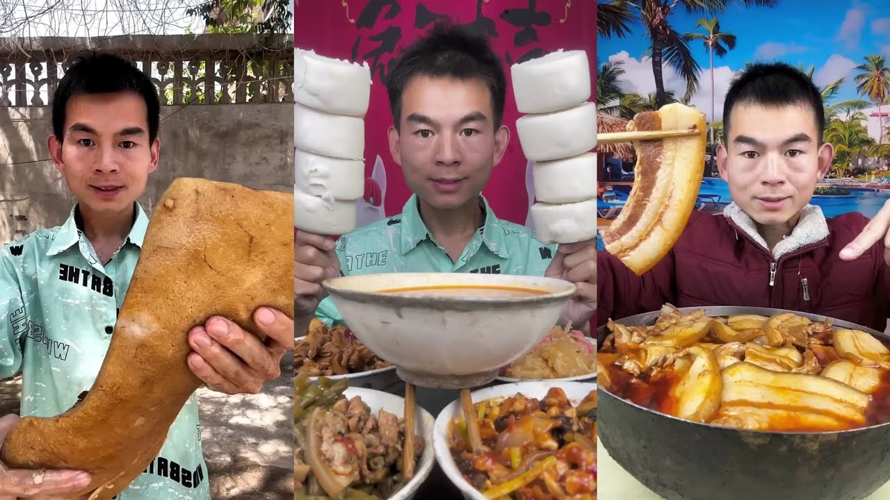 Yummy #114: Eat roll belly braised pork belly 😋😋 #mukbang #food #porkbelly #yummyfood