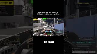 And than you finish the race in p14😑 #formula1 #simracing #iamstupid