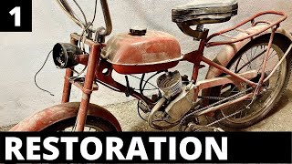 old Motorcycle RESTORATION | I restored motorbike with engine