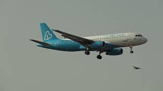 Flylili Airbus 320 YR-LIB Landing Malaga LEMG