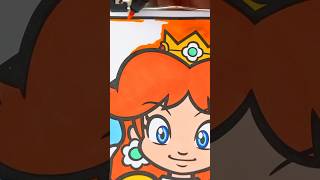 Coloring Princess Daisy 👑  #supermario #coloring #art #drawing