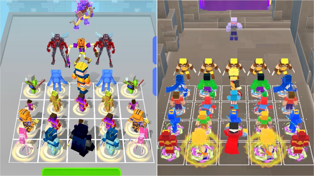 Merge MineCraft Run 3D Vs Hero Craft Merge | MineCraft Merge Games ...