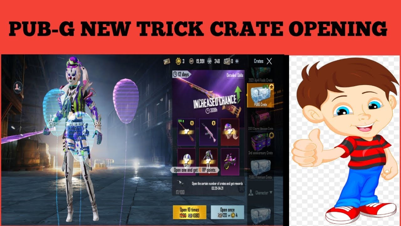 PUB-G NEW TRICK CRATE OPENING | PUBG CRATE OPENING NEW TRICK | MYTHIC OUTFIT CRATE OPENING |PUB-G KR