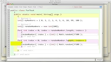 Java Arrays, for loops, and random numbers